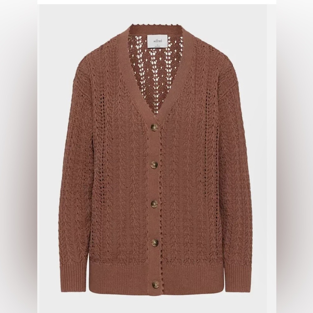 ARITZIA WILFRED Reverence Brown Cardigan